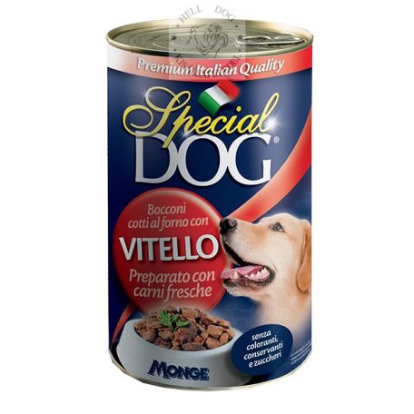 Special Dog borjúhúsos konzerv 45% hús 1275 gr.